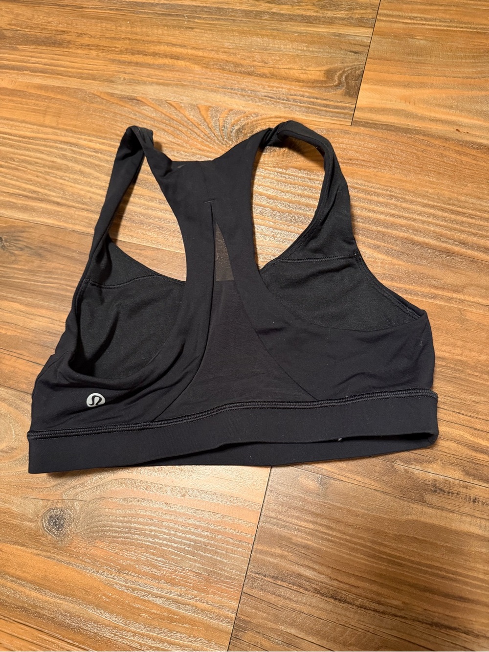 lululemon athletica Black Racerback Sports Bra with Minimal Logo